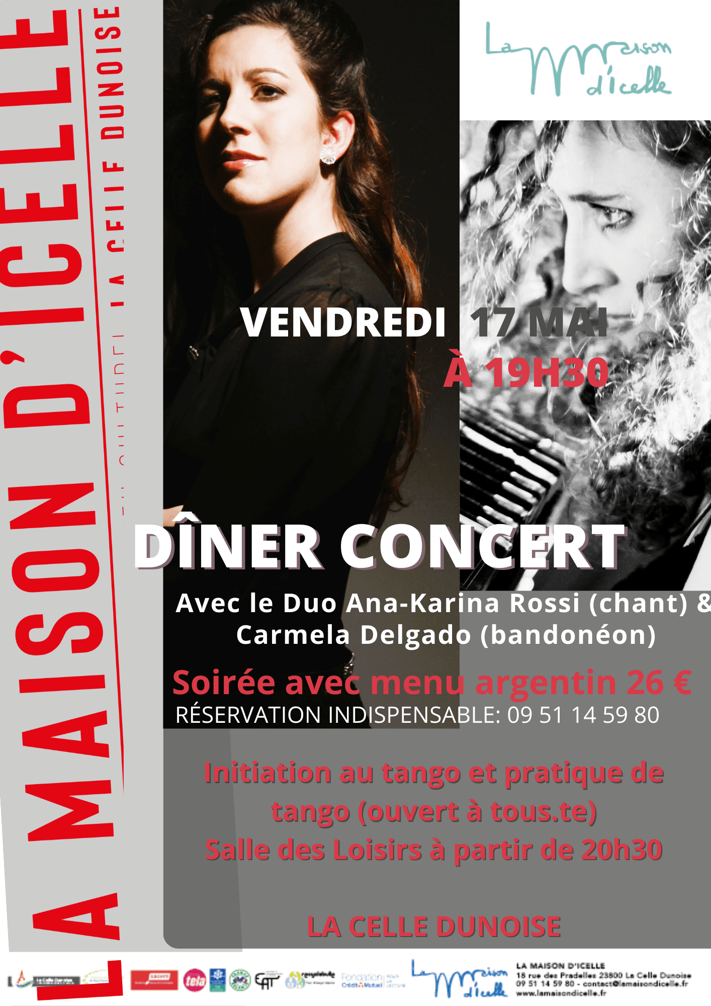 You are currently viewing Ven 17 mai à 19h30 Dîner Concert argentin